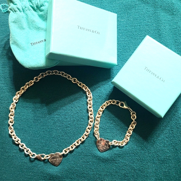 Tiffany & Co. Jewelry - Return to Tiffany heart tag necklace and bracelet